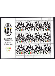 2016 - San Marino Minifoglio Juventus Campione D'Italia 2015-16 12 Val.